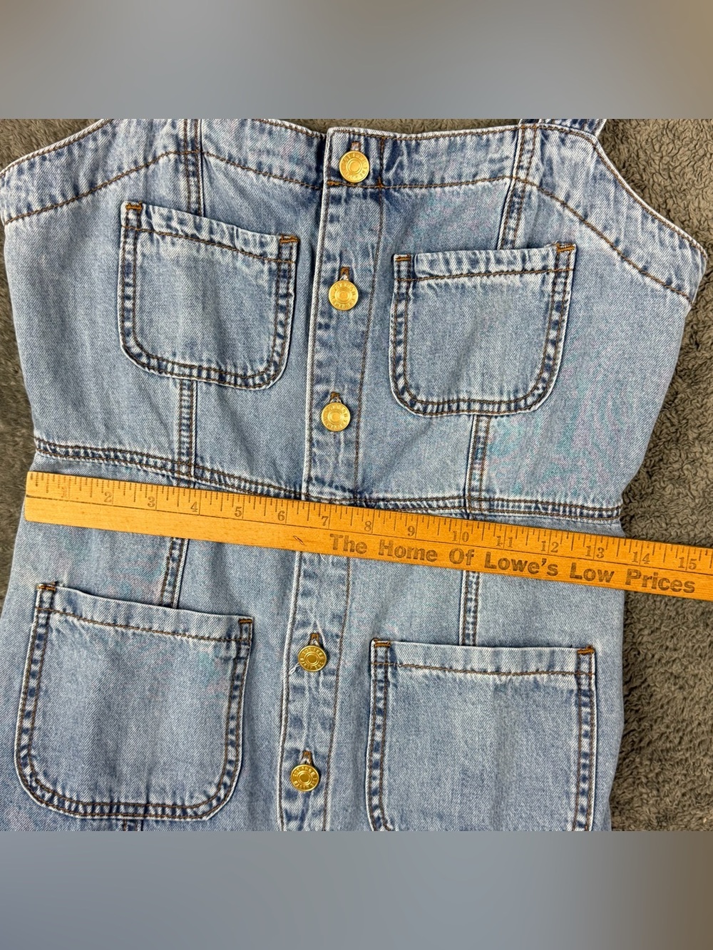 KUT FROM THE KLOTH Denim Jean Midi Button Up Dress Womens Size 0 Pockets Summer - Picture 10 of 14
